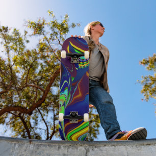 Die Magie des Sommers , Abstrakte 3D-Kunst Skateboard