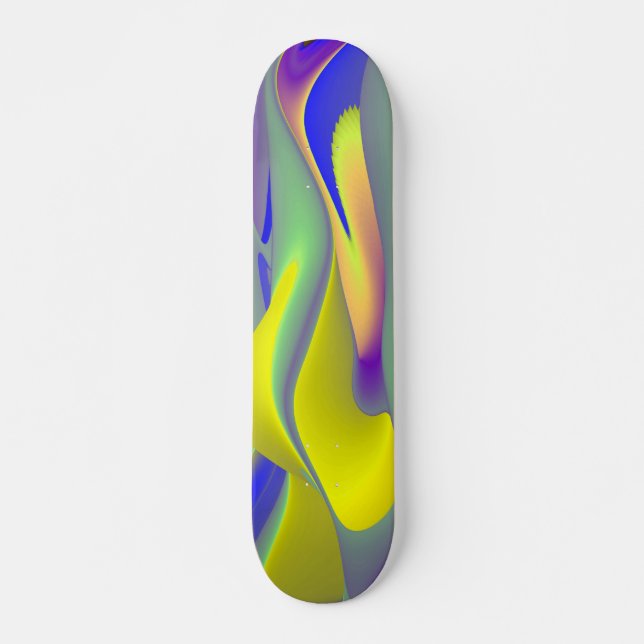 Die Magie des Sommers , Abstrakte 3D-Kunst Skateboard (Vorne)