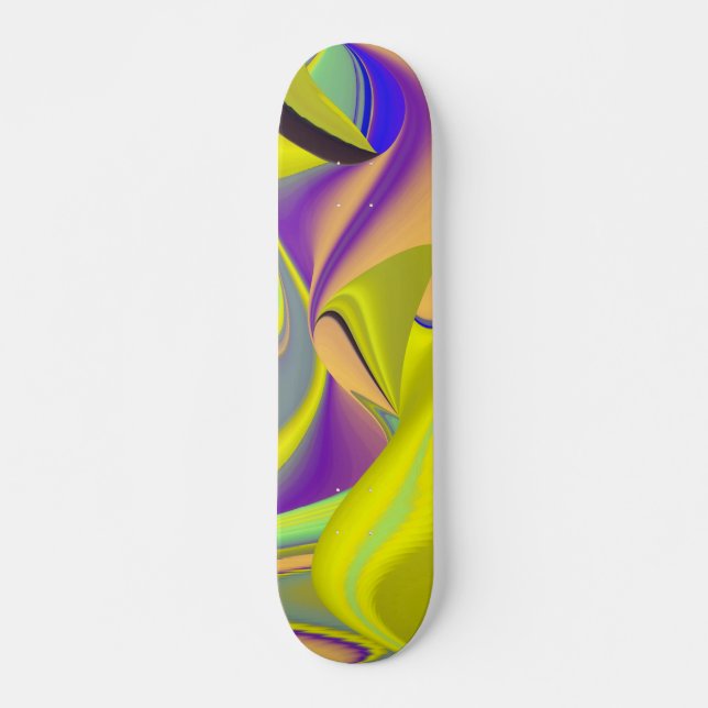 Die Magie des Sommers , Abstrakte 3D-Kunst Skateboard (Vorne)