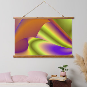 Die Magie des Sommers , Abstrakte 3D-Kunst Wandteppich Mit Holzrahmen