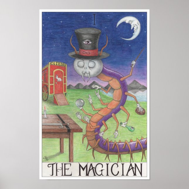Die Magier-Tarotkarte Poster (Vorne)