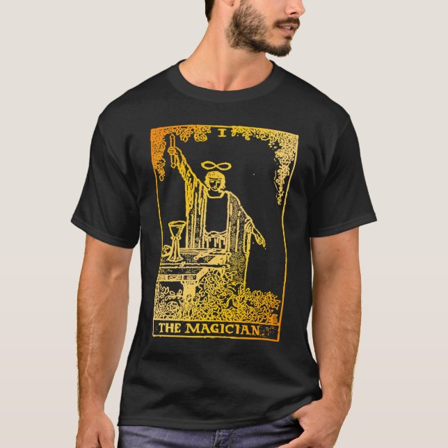 Die Magier-Vintage Tarot-Karte Der Magier T-Shirt (Vorderseite)