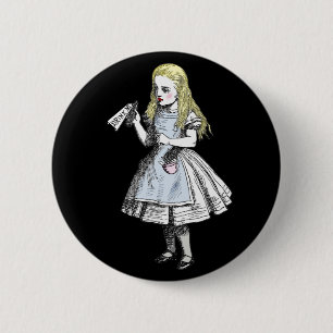 Die magische Alice im Wunderland trinken mich Button
