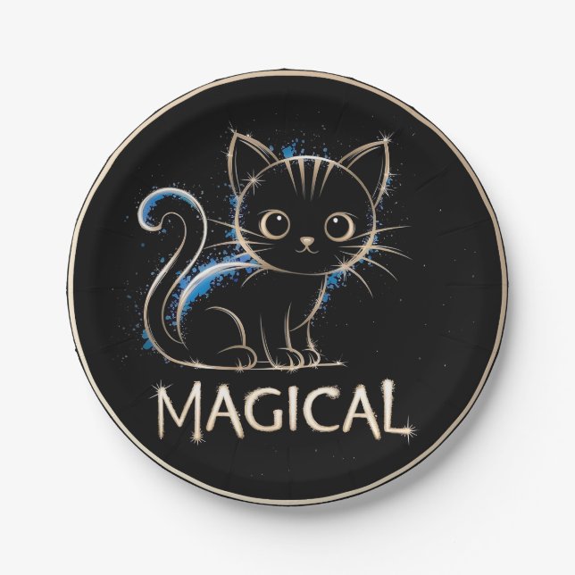 Die magische Katze Pappteller (Vorderseite)