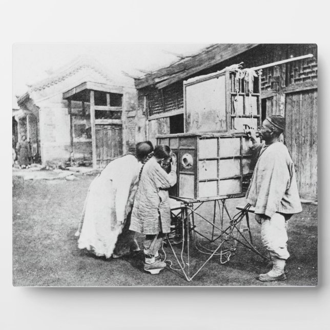 Die magische Laterne, c.1870 (b/w-Foto) Fotoplatte (Vorderseite)