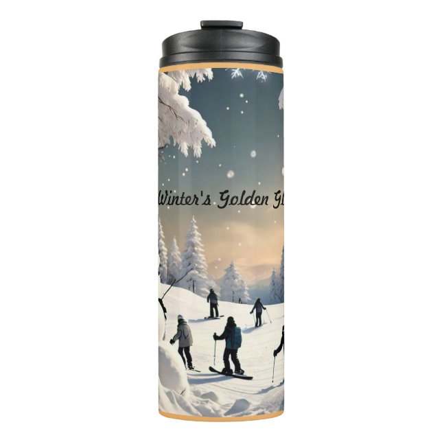 "Die magische Touch des Winters" Thermosbecher (Vorderseite)