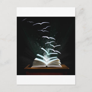 Die magische Welt des Lesens Postkarte