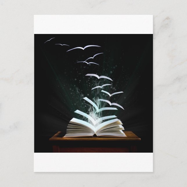 Die magische Welt des Lesens Postkarte (Vorderseite)