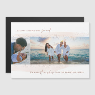 Die Magnet-Karte des Sand Holiday Foto durchblätte Magneteinladung
