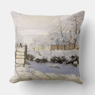 Die Magpie von Monet Kissen