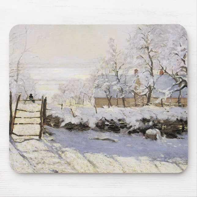Die Magpie von Monet Mousepad (Vorne)