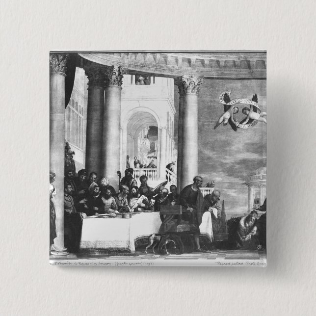 Die Mahlzeit am Haus von Simon der Pharisee Button (Vorderseite)