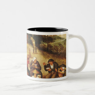 Die Mahlzeit der Erntemaschine Zweifarbige Tasse