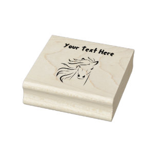 Die Mähne des Pferds Gummistempel