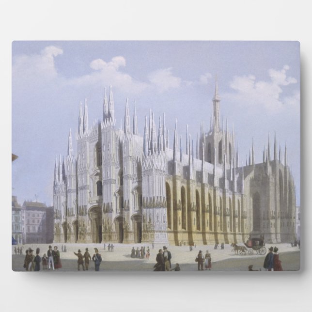 Die Mailänder Kathedrale von den Aussichten auf Ma Fotoplatte (Vorderseite)