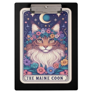Die Maine Coon Tarot-Katze – Mystische Katze Klemmbrett