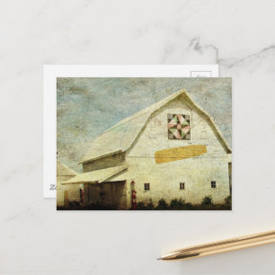 Die Mais-Scheune Washington County Iowa Retro Riss Postkarte