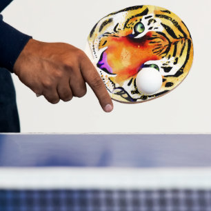 Die Majestät einfangen: Der Blick eines Tigers Tischtennis Schläger