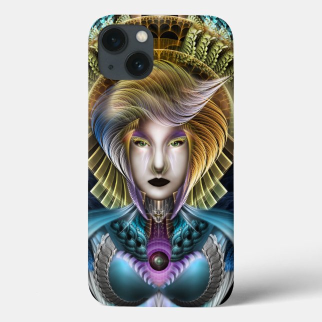 Die Majestät von Trilia Fraktal Fantasy Portrait Case-Mate iPhone Hülle (Rückseite)