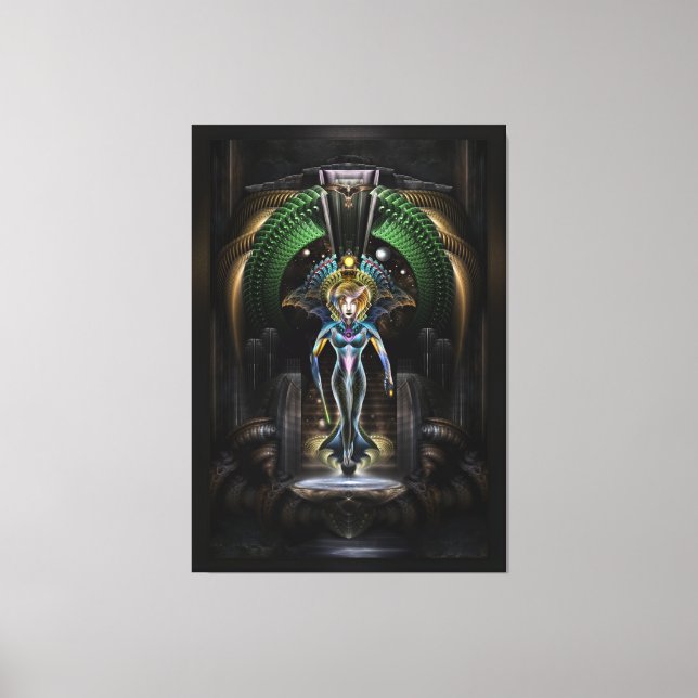 Die Majestät von Trilia Fraktal Fantasy Portrait F Leinwanddruck (Vorderseite)