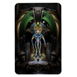 Die Majestät von Trilia Fraktal Fantasy Portrait Magnet