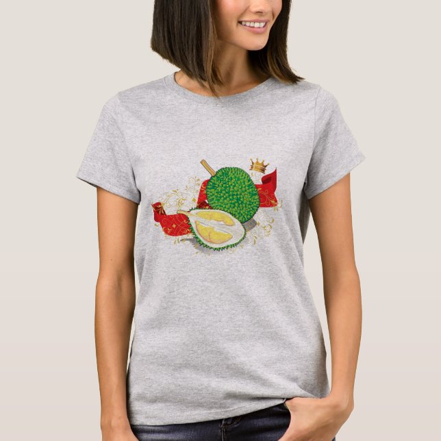 Die majestätische Durian King Frucht T-Shirt (Vorderseite)
