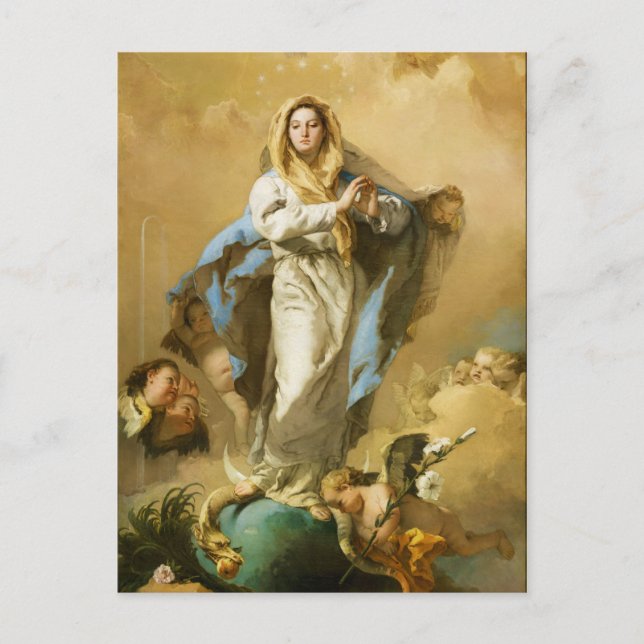 Die makellose Empfängnis von Giovanni B. Tiepolo Postkarte (Vorderseite)