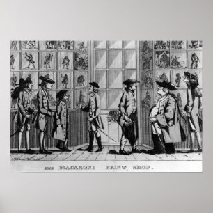 Die Makkaroni-Druckerei, Kneipe. durch N. Darley Poster