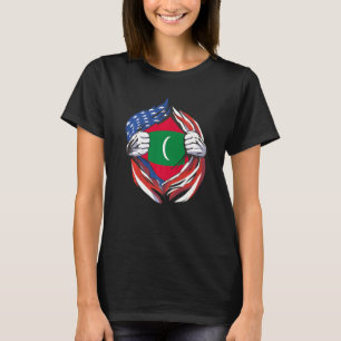 Die Malediven fahnen amerikanischen Stolz auf mein T-Shirt