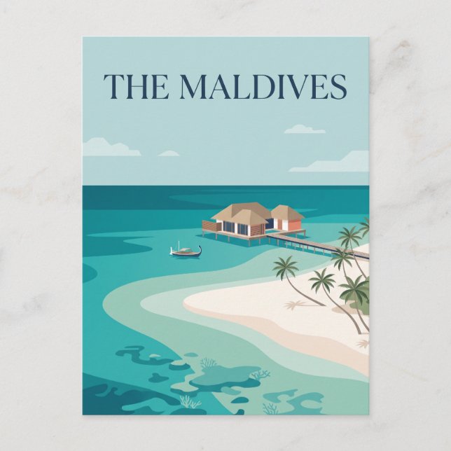 Die Malediven Postkarte (Vorderseite)