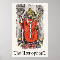 Die Malerei der Hierophant Major Arcana Tarot Card