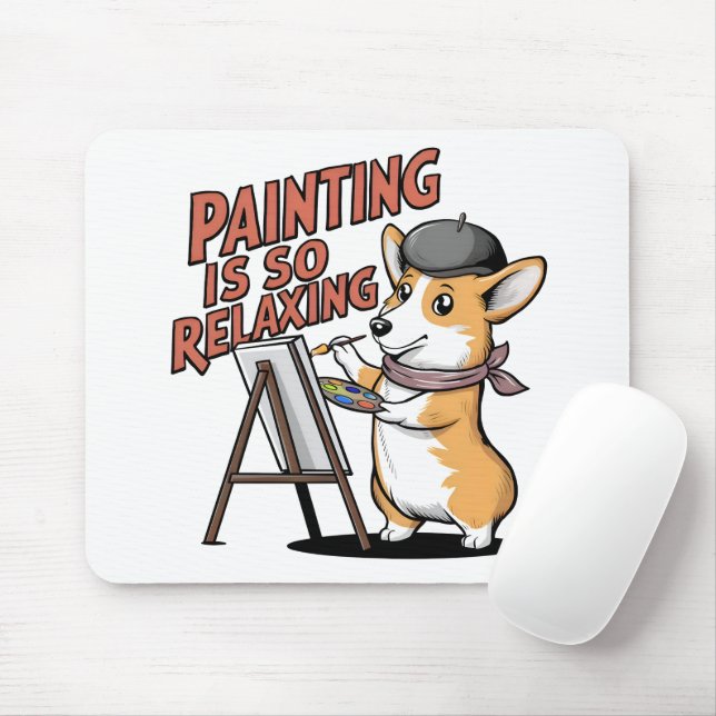 Die Malerei ist so entspannend, korgisch-künstleri Mousepad (Mit Mouse)