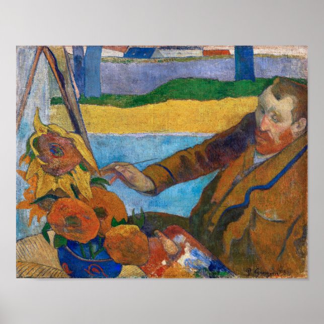 Die Malerin der Sonnenblumen | Paul Gauguin | Poster (Vorne)
