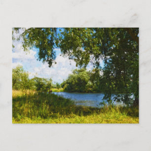 Die malerische Havel-Flusslandschaft in Havelland Postkarte