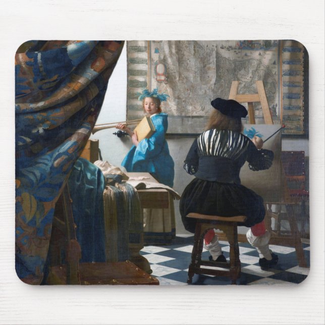 Die Malkunst Johannes Vermeer, 1666-1667 Mousepad (Vorne)