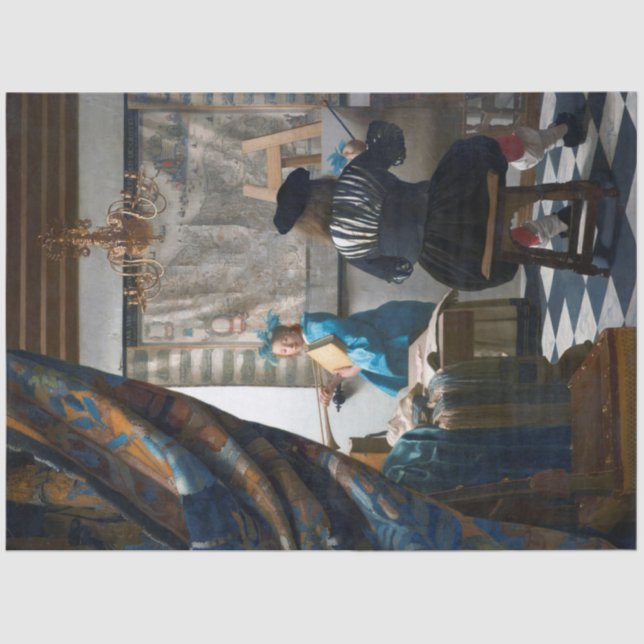 Die Malkunst Johannes Vermeer, 1666-1667 Seidenpapier (Vorderseite)
