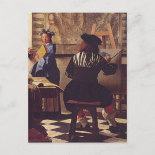 Die Malkunst von Johannes Vermeer Postkarte