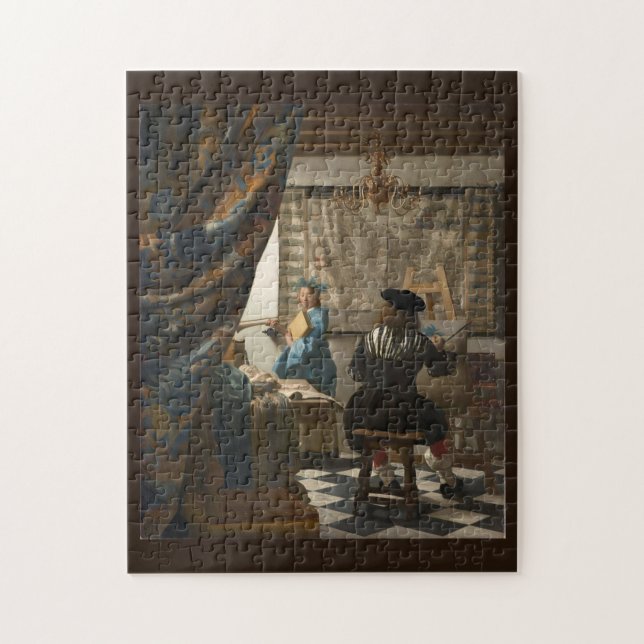 Die Malkunst von Johannes Vermeer Puzzle (Vertikal)