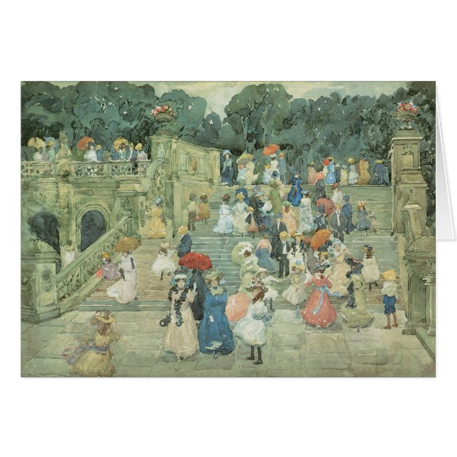 Die Mall, Central Park by Maurice Prendergast (Vorderseite (Horizontal))