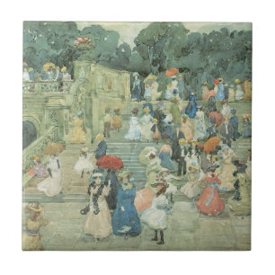 Die Mall, Central Park by Maurice Prendergast Fliese