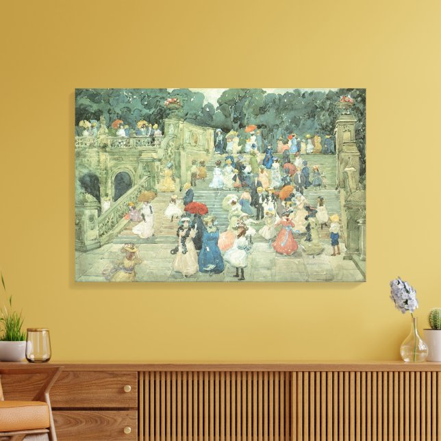 Die Mall, Central Park by Maurice Prendergast Leinwanddruck (Insitu (Wohnzimmer))