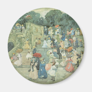 Die Mall, Central Park by Maurice Prendergast Magnet