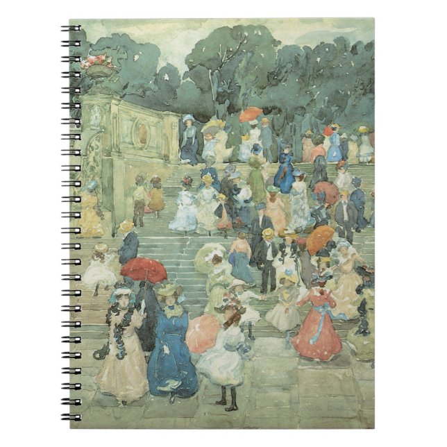 Die Mall, Central Park by Maurice Prendergast Notizblock (Vorderseite)