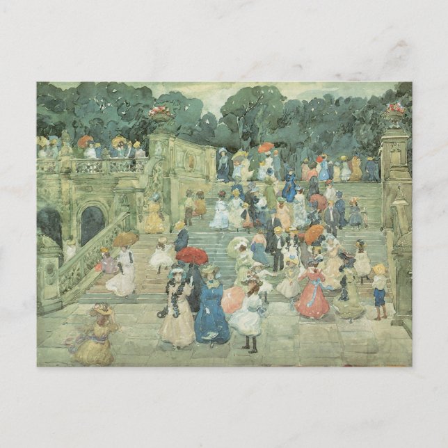 Die Mall, Central Park by Maurice Prendergast Postkarte (Vorderseite)
