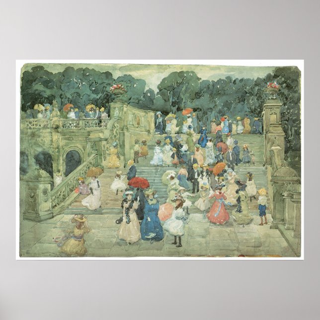 Die Mall, Central Part, 1901 Maurice Prendergast Poster (Vorne)