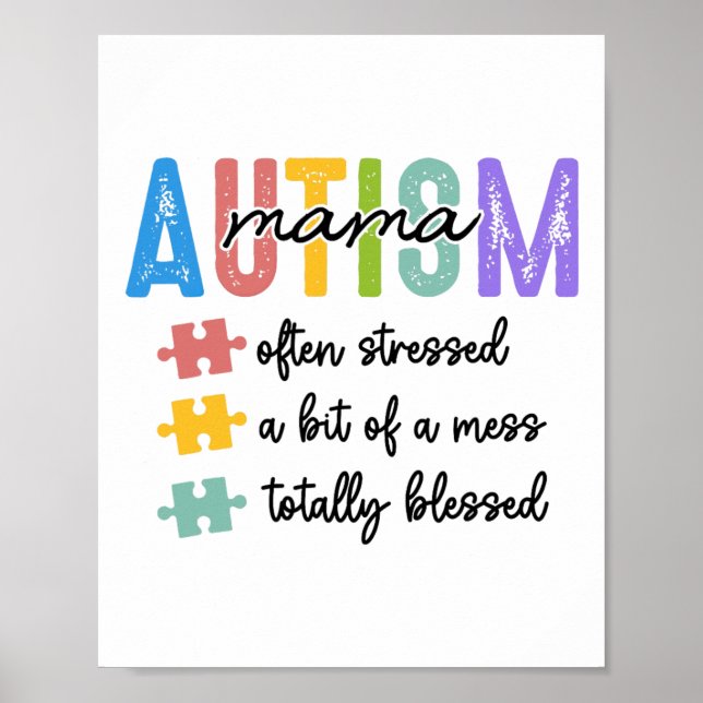 Die Mama der Autismus-Mama-Definition wird oft etw Poster (Vorne)