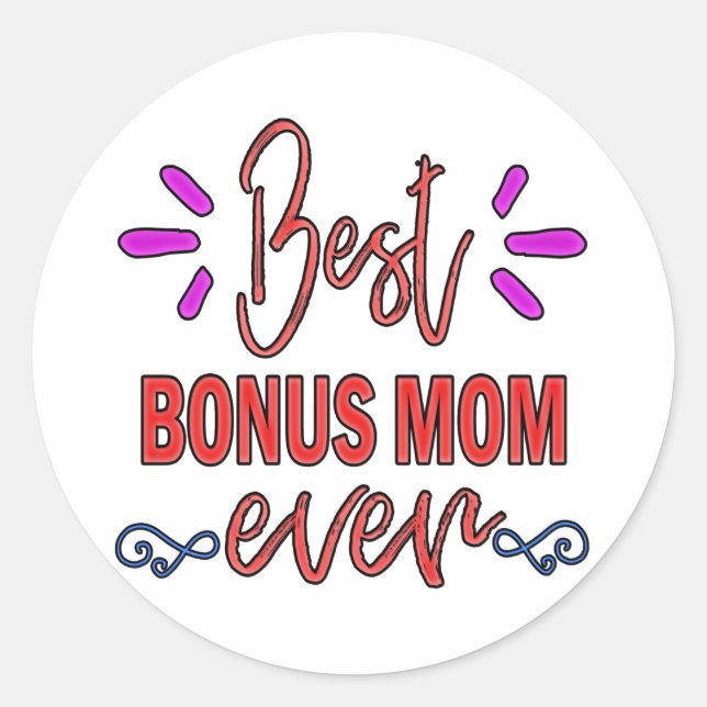 Die Mama der Mutter mit dem besten Bonus je Runder Aufkleber (Vorderseite)