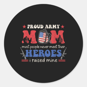 Die Mama des Kriegsveteranen, die ich als Heroes F Runder Aufkleber