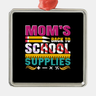 Die Mama des Lehrers kommt zurück zur Schulversorg Ornament Aus Metall