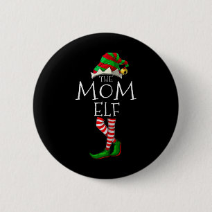 Die Mama Elf Spaß Weihnachten Matching Familie Paj Button